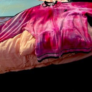 Vintage Nike Custom Tie Dye Terry Track Jacket L